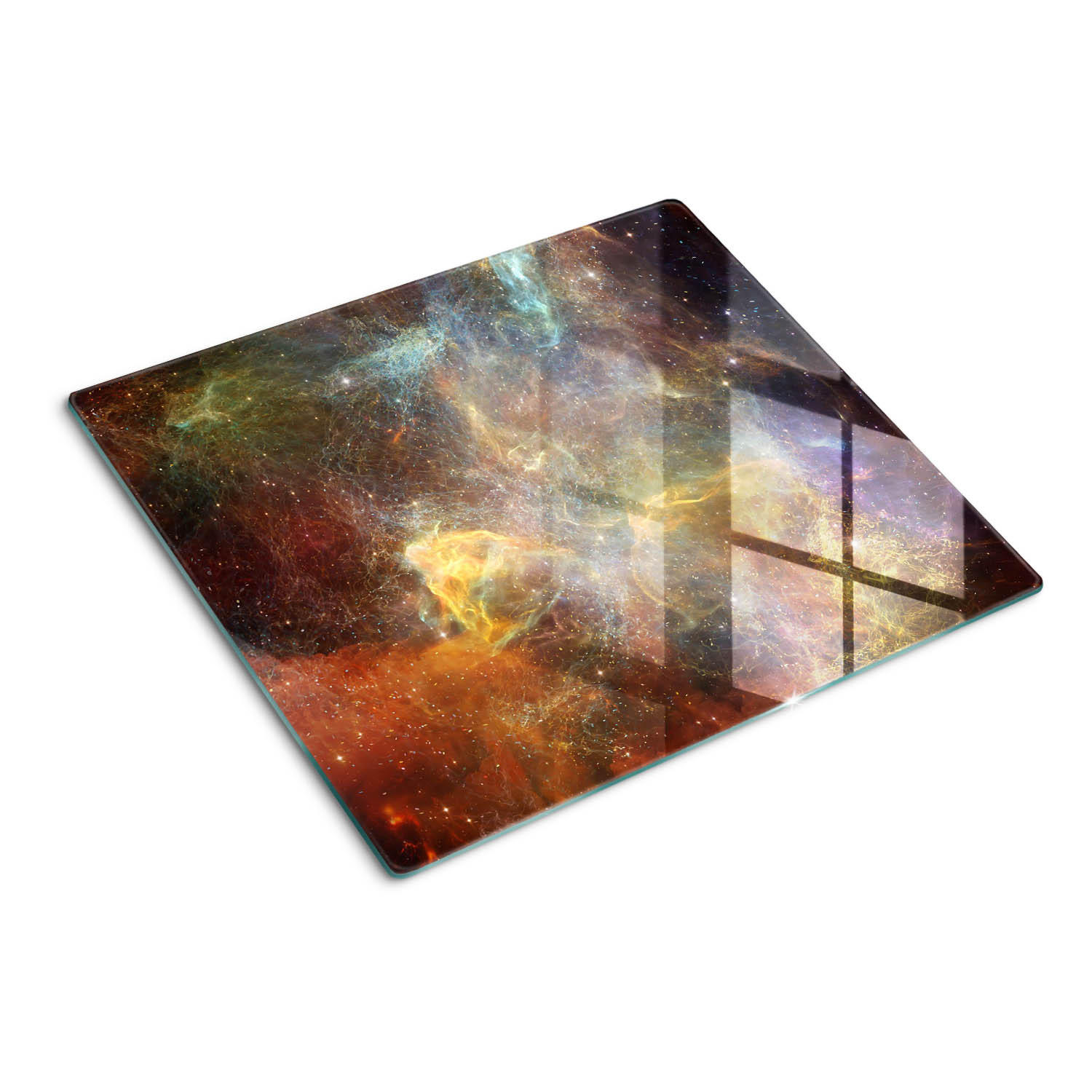 Tulup Glasplatte Mehrfarbig 60x0.4x52 cm
