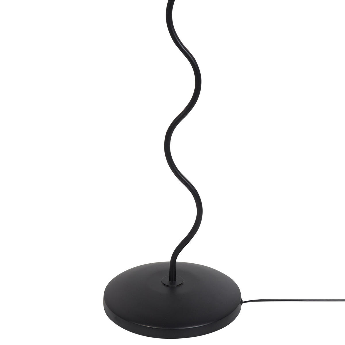 STEHLAMPE Weiß/Schwarz Jikawo - Schwarz/Weiß, Metall (25/25/161cm) - Beliani