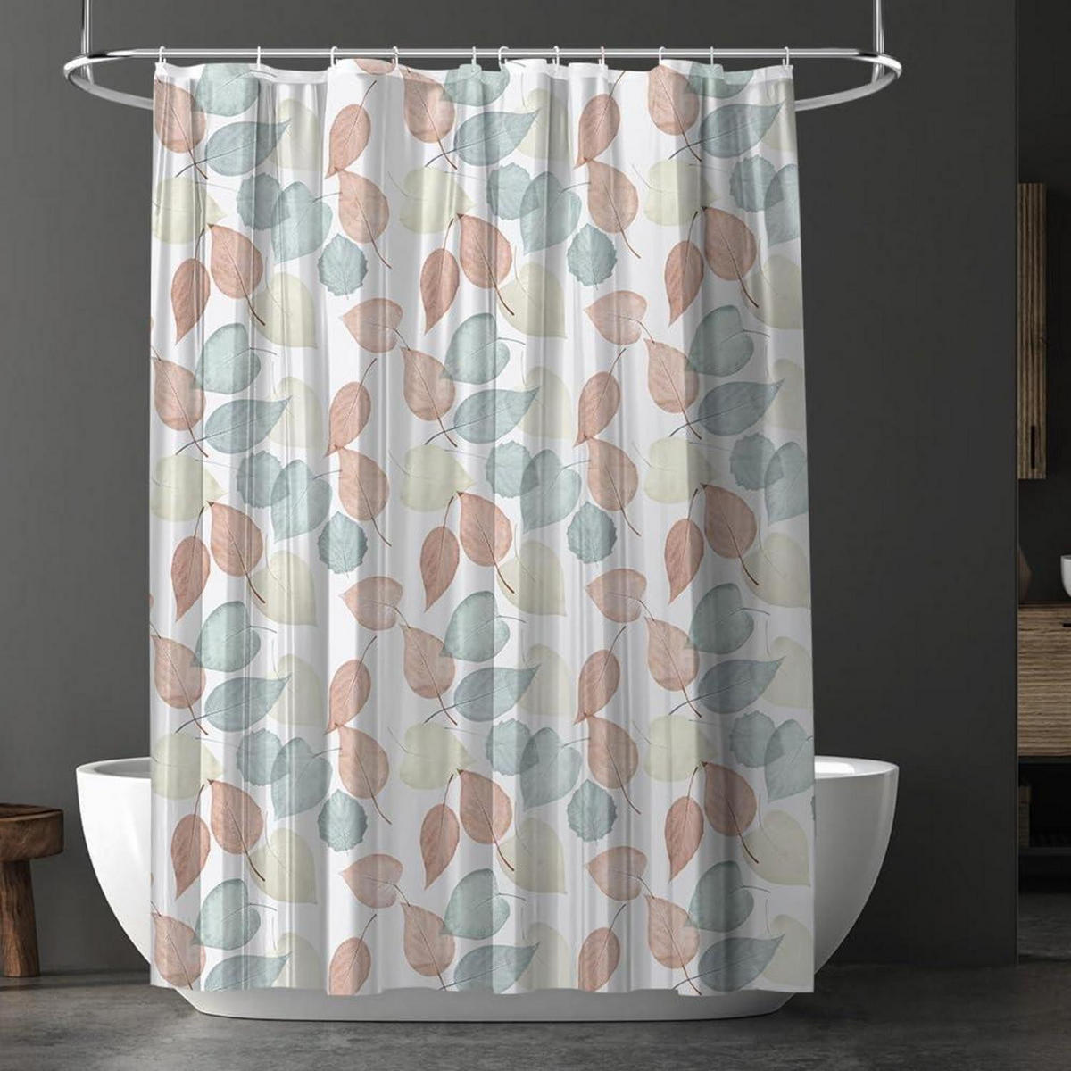 DUSCHVORHANG 180 x 180 cm PEVA wasserdicht schnelltrocknend mit 12 Ringen - Multicolor, Kunststoff (180/180cm)