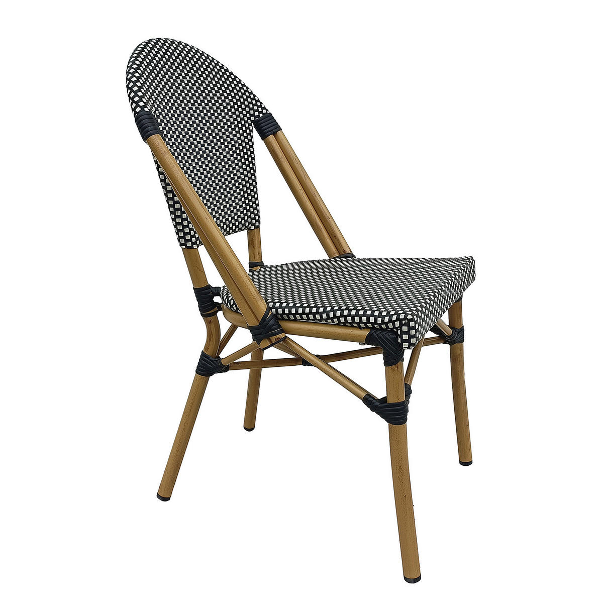 GARTENSITZGRUPPE - Textilene / Marmor - Schwarz / Weiß - 3-teilig - Schwarz/Weiß, Naturmaterialen/Textil - home24