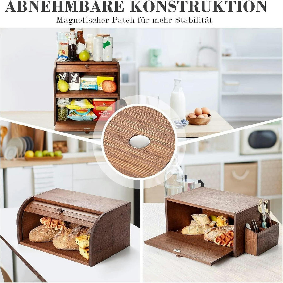 BROTKASTEN Bambus 38 x 25 x 36 cm - Braun, Naturmaterialien (25/36/38cm)