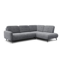 ECKSOFA FEBE 5-Sitzer rechts, grau - Schwarz/Grau, Holz/Textil (271/190cm) - Courtois Laville