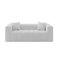 POHOVKA 2-MÍSTNÁ DONY-2 232x90x71 cm Světle šedá Buklé - černá/stříbrná, kompozitní dřevo/textil (232/71/90cm) - ALTDECOR