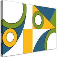 WANDBILD geometrische abstraktionsformen - Goldfarben, Textil (60/40cm) - Feeby