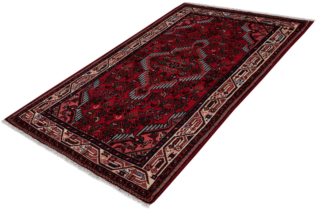 ORIENTTEPPICH handgeknüpft Assadabad Rot 124/74 cm Schurwolle - Rot, Textil (74/124cm) - Looma