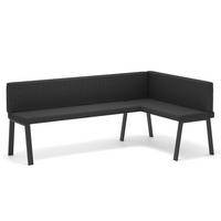 ECKBANK rechts MONO Y Webstoff glatt, 128/168 cm Anthrazit - Anthrazit, Textil/Metall (128/168cm) - Idohome