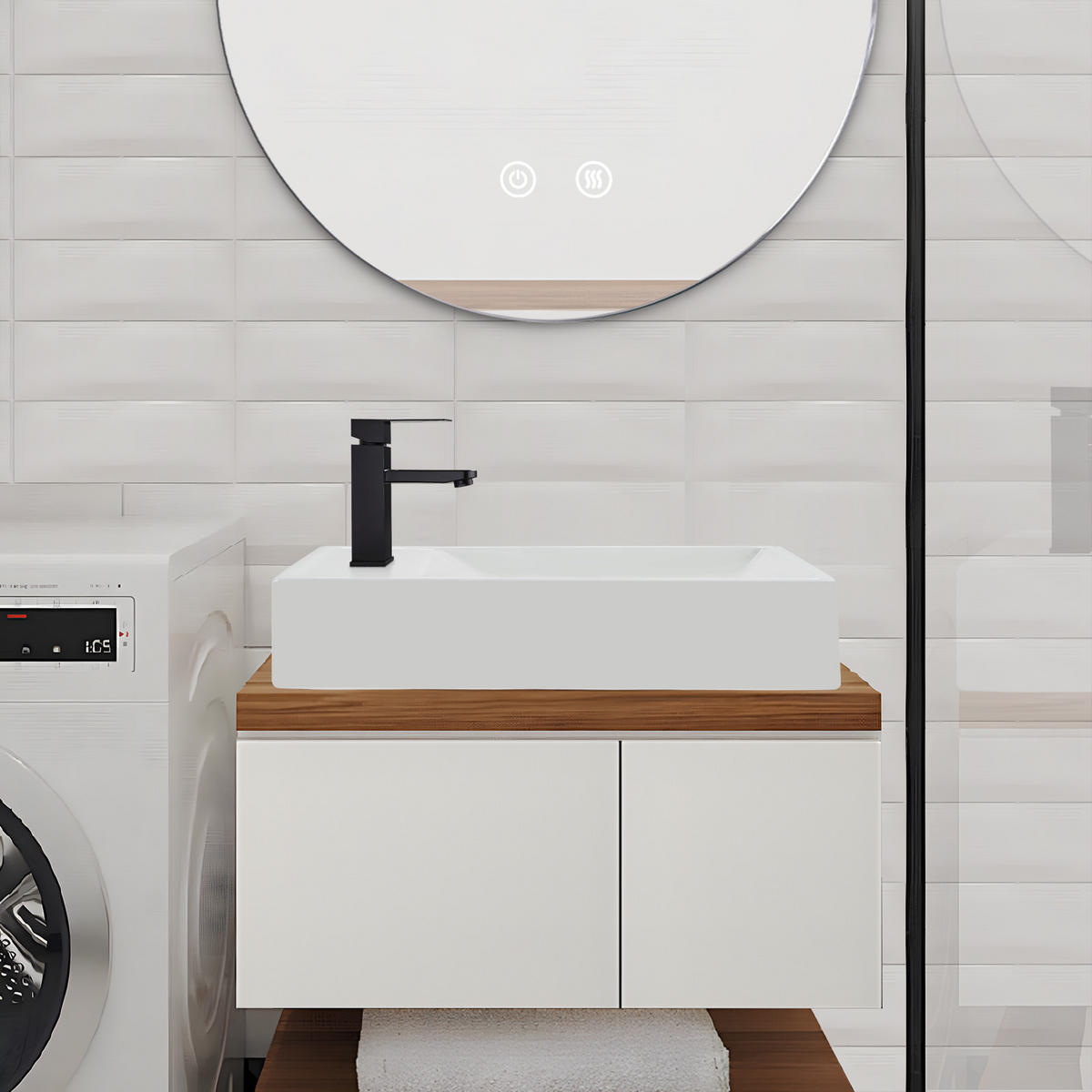 WASCHBECKEN Weiß 22/10/40 - Weiß, Keramik (22/10/40cm) - ZMH