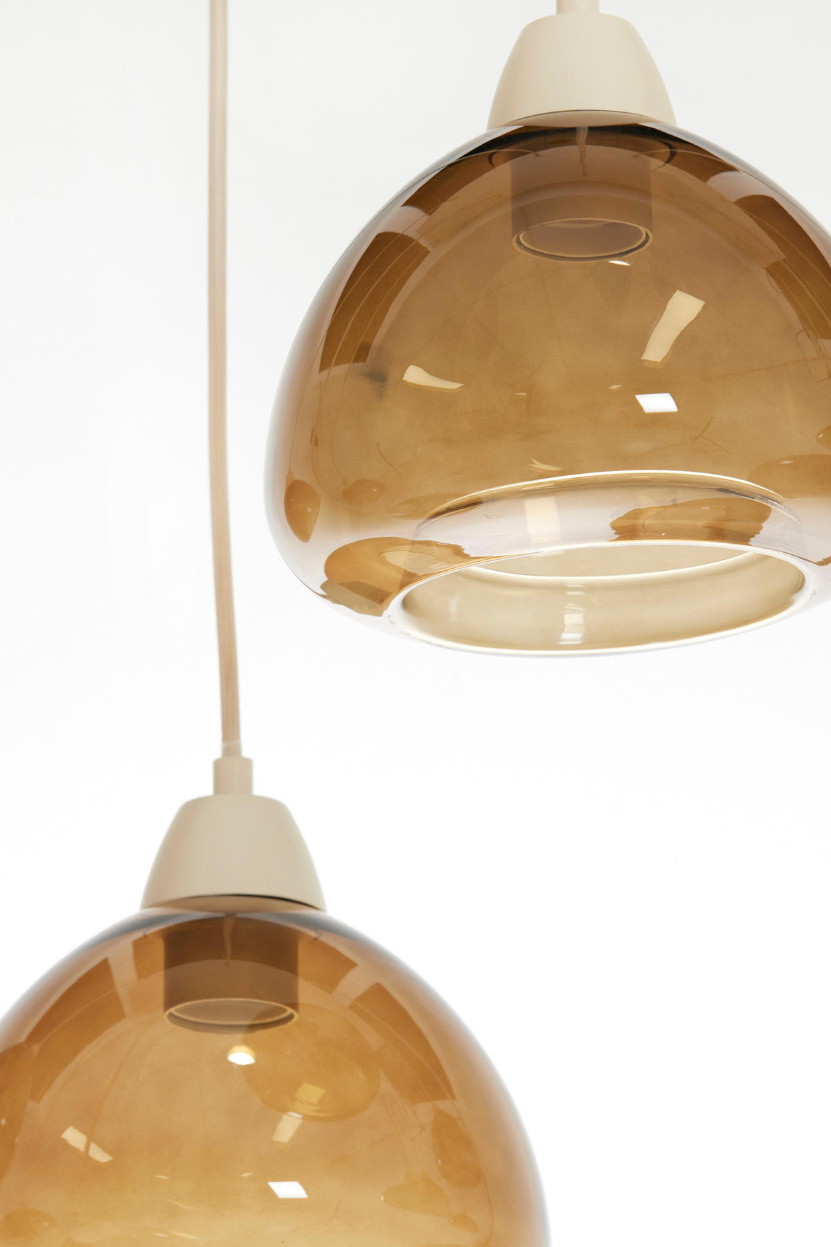 HÄNGELAMPE Bisho Braun 120/19/14 cm - Braun, Glas (120/19/14cm) - Light & Living