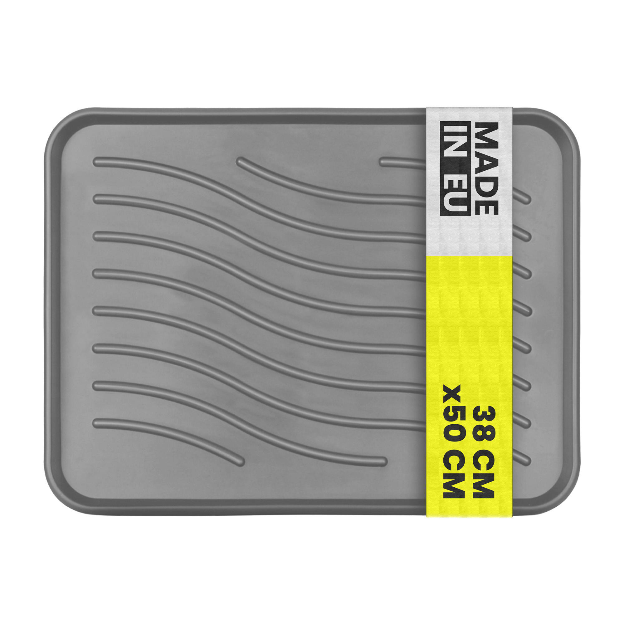 SCHUHABTROPFSCHALE mit hohem Rand (50x38x2,5cm) Anthrazit - Anthrazit, Kunststoff (38/50cm) - Bestlivings