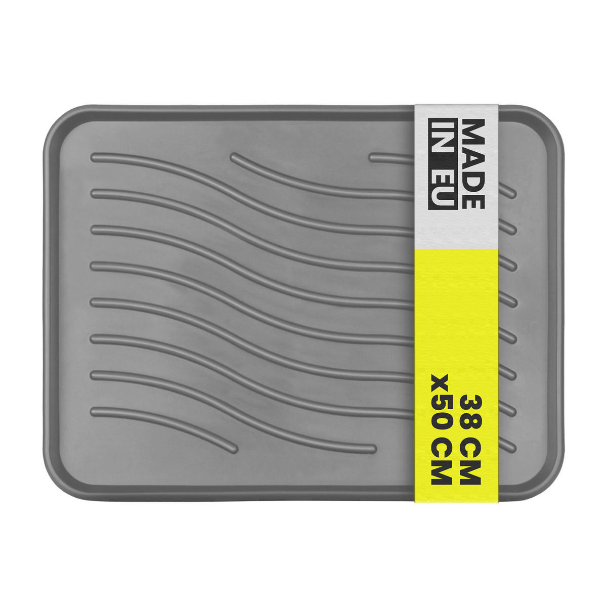 SCHUHABTROPFSCHALE mit hohem Rand (50x38x2,5cm) Anthrazit - Anthrazit, Kunststoff (38/50cm) - Bestlivings