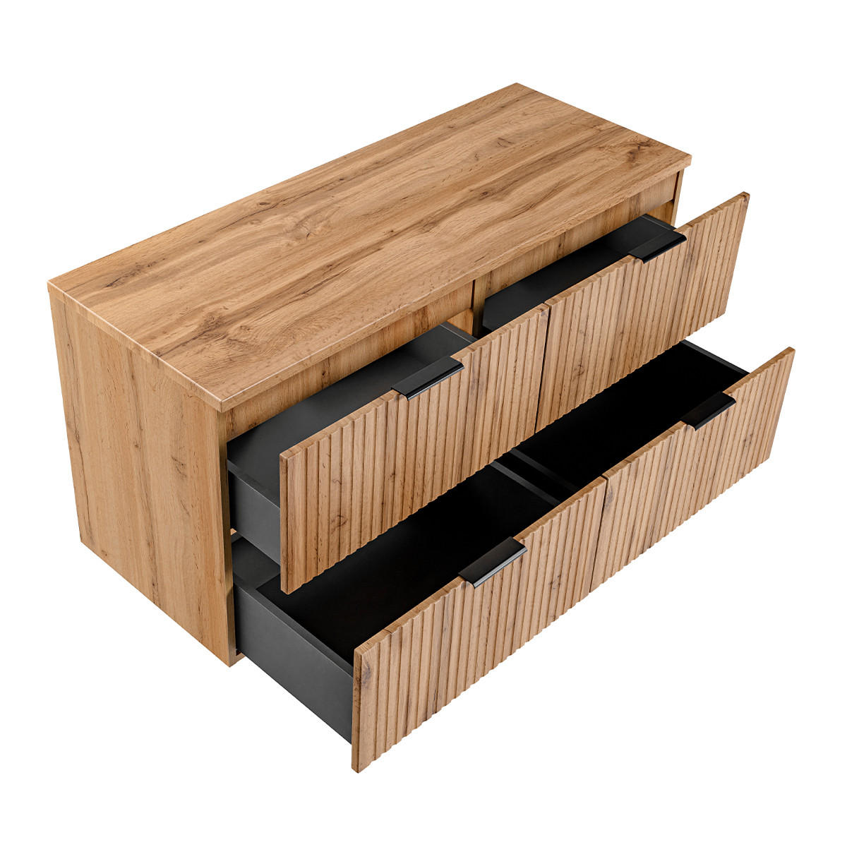 WASCHTISCHUNTERSCHRANK 120.8cm Adriel Holz in Eichenoptik - Braun, Holzwerkstoff (120.8/59/46cm) - Petits-meubles