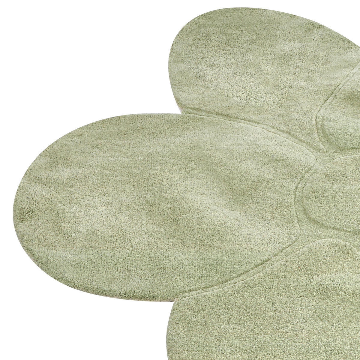 TEPPICH Hellgrün 140 cm Wolle Kokkini - Hellgrün, Textil (140/140cm) - Beliani