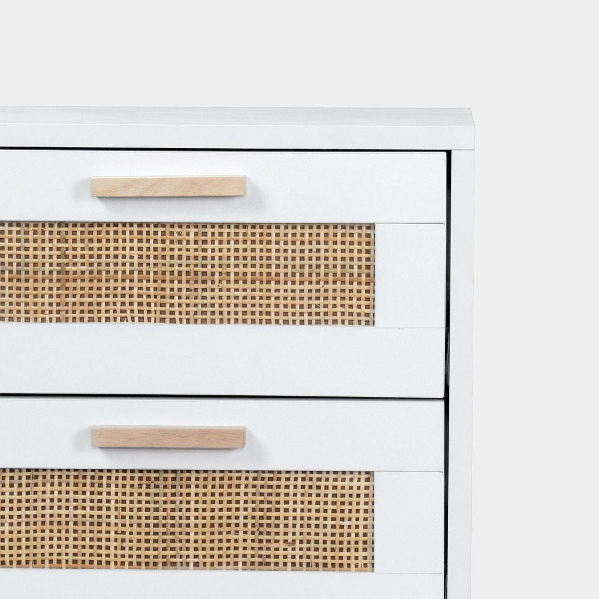 NACHTTISCH MIT 1 SCHUBLADE Tahiti Weiß 40 cm x 56 cm - Weiß, Holzwerkstoff (40/56/40cm)