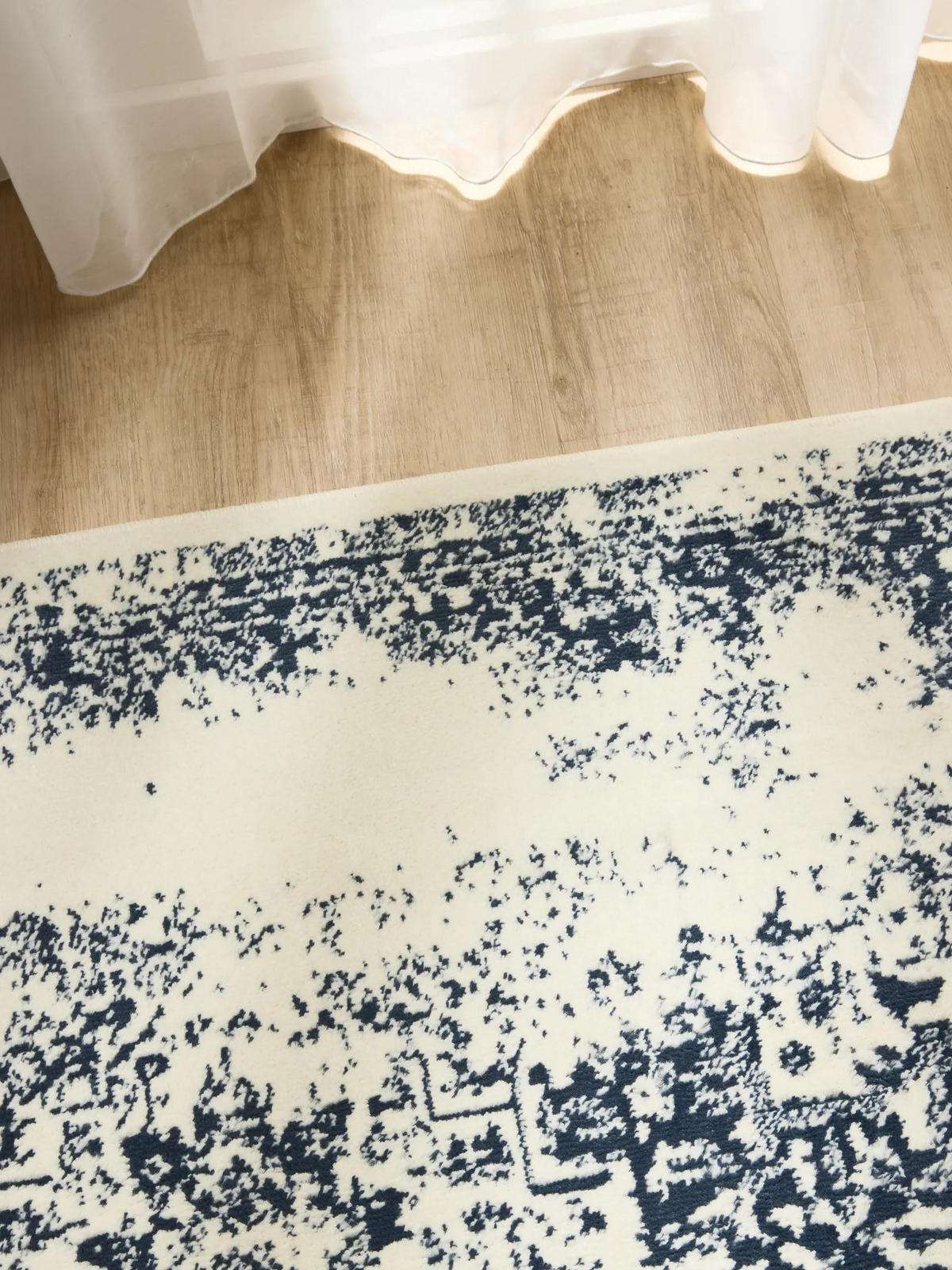 VINTAGE-TEPPICH Suki 300/400 cm - Blau/Creme, Kunststoff (300/400cm) - benuta
