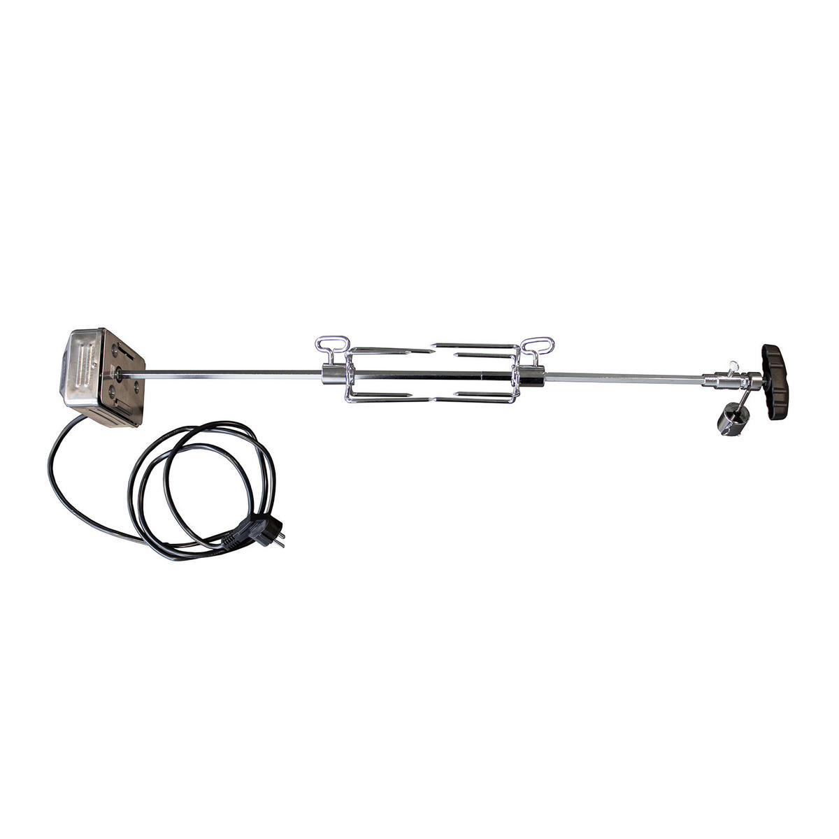 GASGRILL BLACK 3+1 Set mit Drehspieß - Schwarz, Metall (128/114/55cm) - TAINO