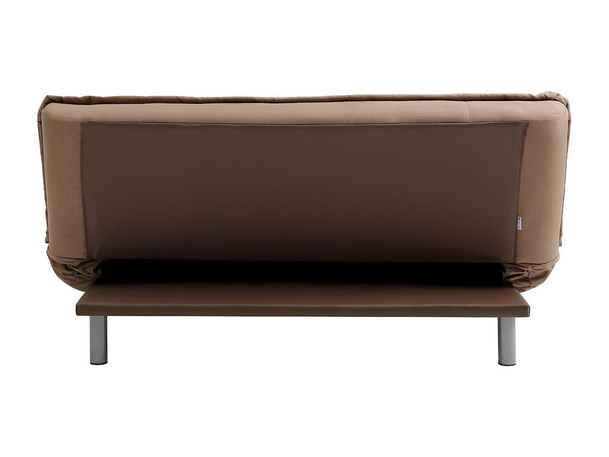 SCHLAFSOFA - 3 Personen - stoff - braun Mishan - Braun, Textil/Metall (190/89/96cm) - Vente-Unique