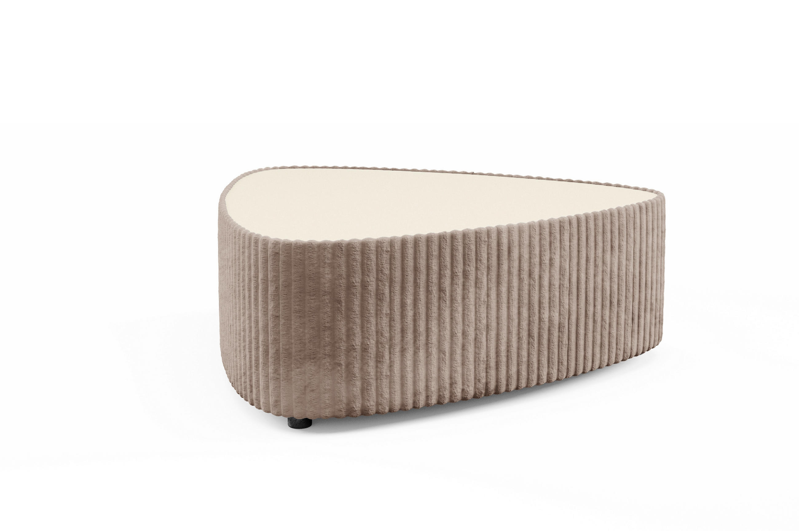 COUCHTISCH LINEO 89 cm Wohnzimmertisch gepolstert Braun - Braun, Holzwerkstoff/Textil (96/89/42cm) - MASSENO