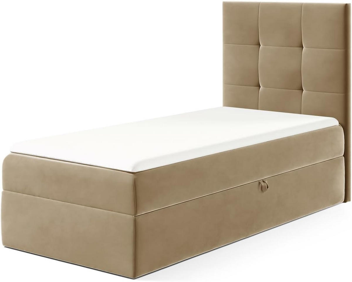 KINDERBETT MINO 2 - Hellbraun, Holzwerkstoff (94/208cm) - Meblini