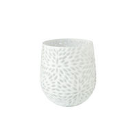 VASE White Carved, Glas, Antikweiß, 22.5 cm - Weiß, Glas (22.5cm) - Goebel