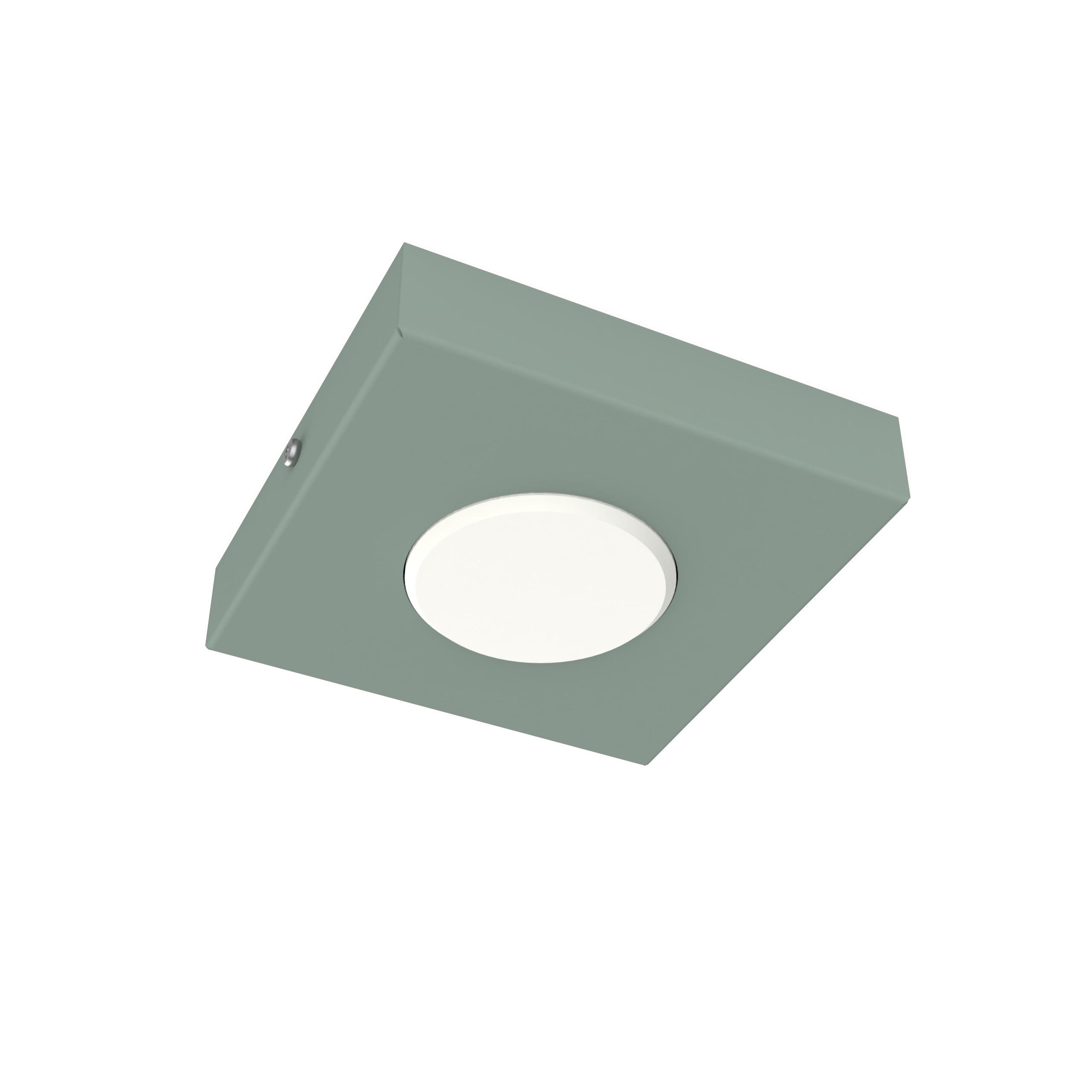 DECKENLEUCHTE - Grün, Metall (15/15/4cm) - Lumicom