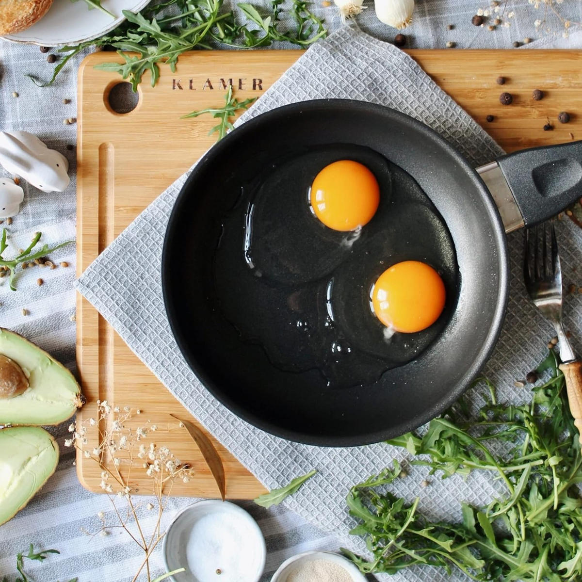 PFANNE Bratpfanne 20 cm Edelstahl Induktion - Edelstahlfarben, Metall (20cm) - KLAMER