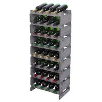 WEINREGAL VINOTECA FLEX PRO HxBxT 107x46x28cm 32 Flaschen auf 8 Ebenen Grau - Grau, Holz (46/107/28cm) - PROREGAL