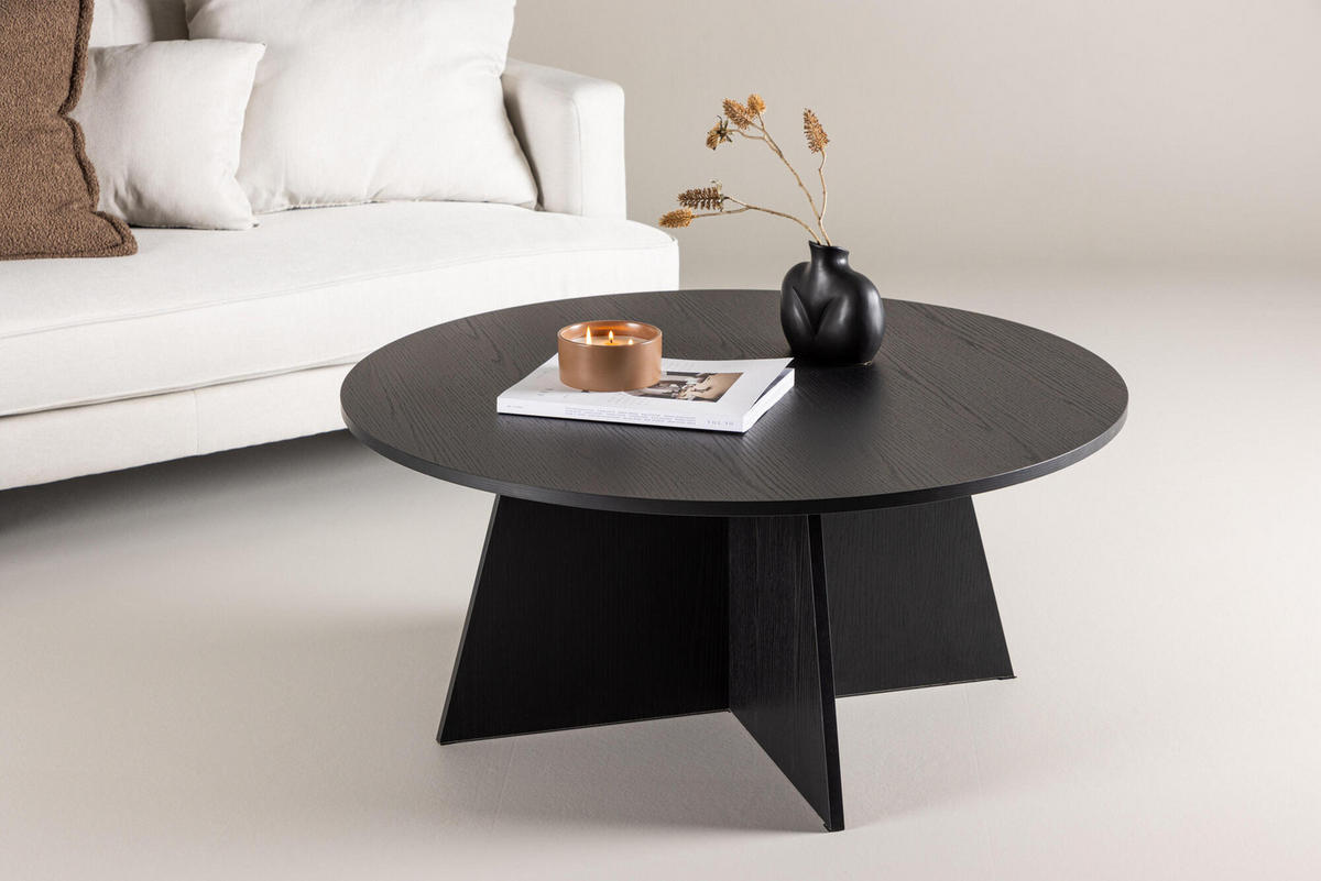 COUCHTISCH BOOTCUT Schwarz 100x100x45 cm - Schwarz, Holzwerkstoff (100/100/45cm) - FURNLUX