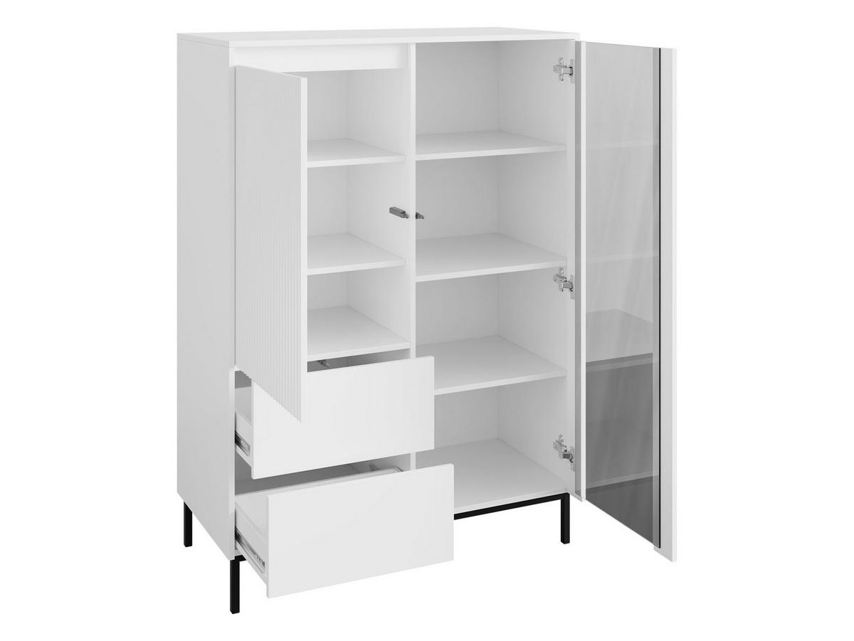 VITRINE Ozmi 2D2SZ - Schwarz, Holzwerkstoff/Metall (104/146/50cm) - MIRJAN24