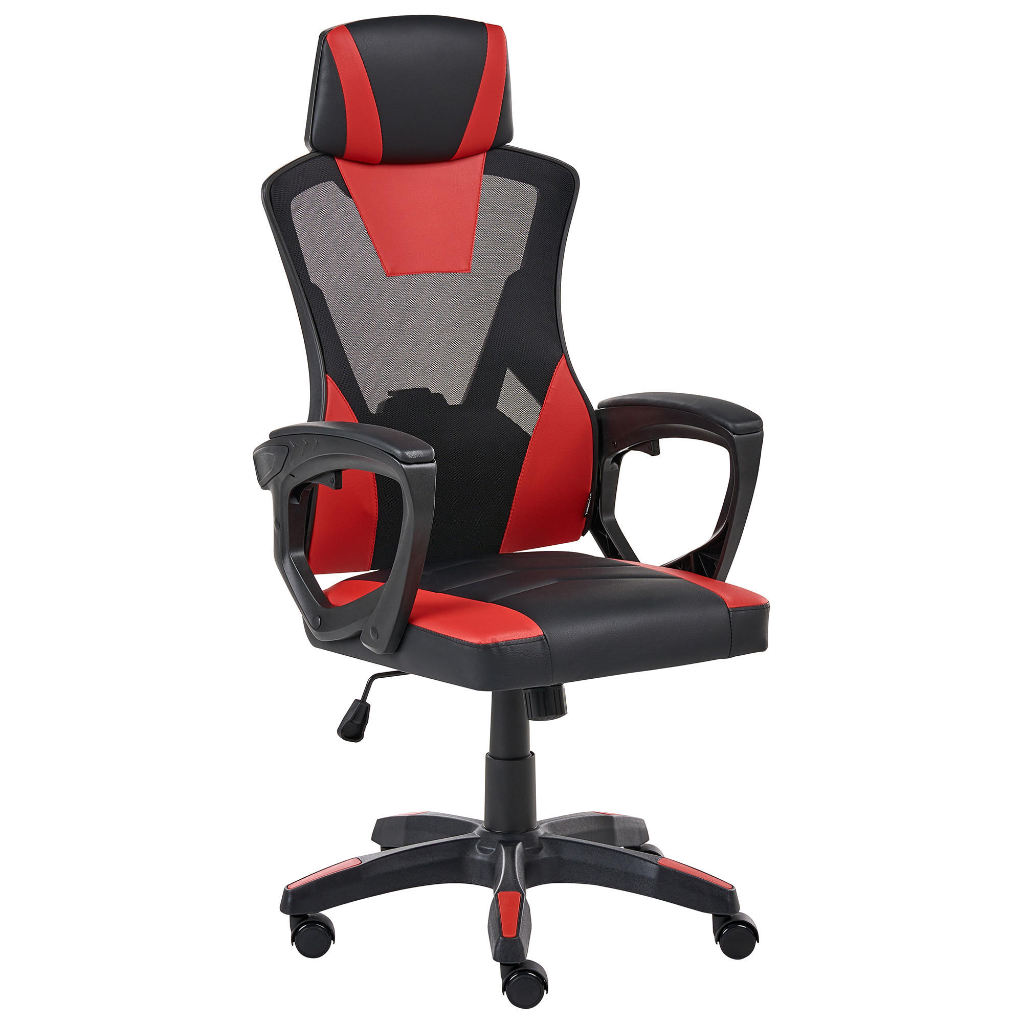 Beliani KANCELÁŘSKÁ ŽIDLE Umělá kůže Červená Ignis