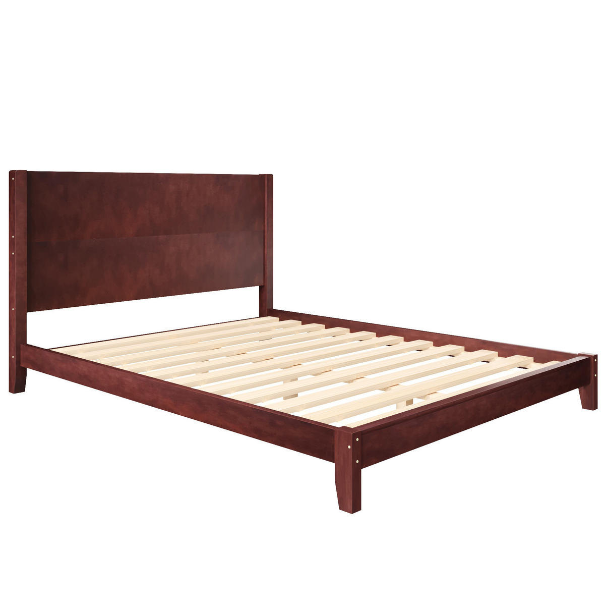 POSTEĽ 160/200 cm hnedá s čelom a roštom z MDF a preglejky - hnedá, kompozitné drevo (160/200cm) - OKWISH