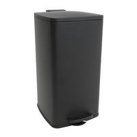 MÜLLEIMER 50 Liter mit Softclose & Fußpedal - Schwarz, Metall (41.5/67.5/49cm) - PROREGAL