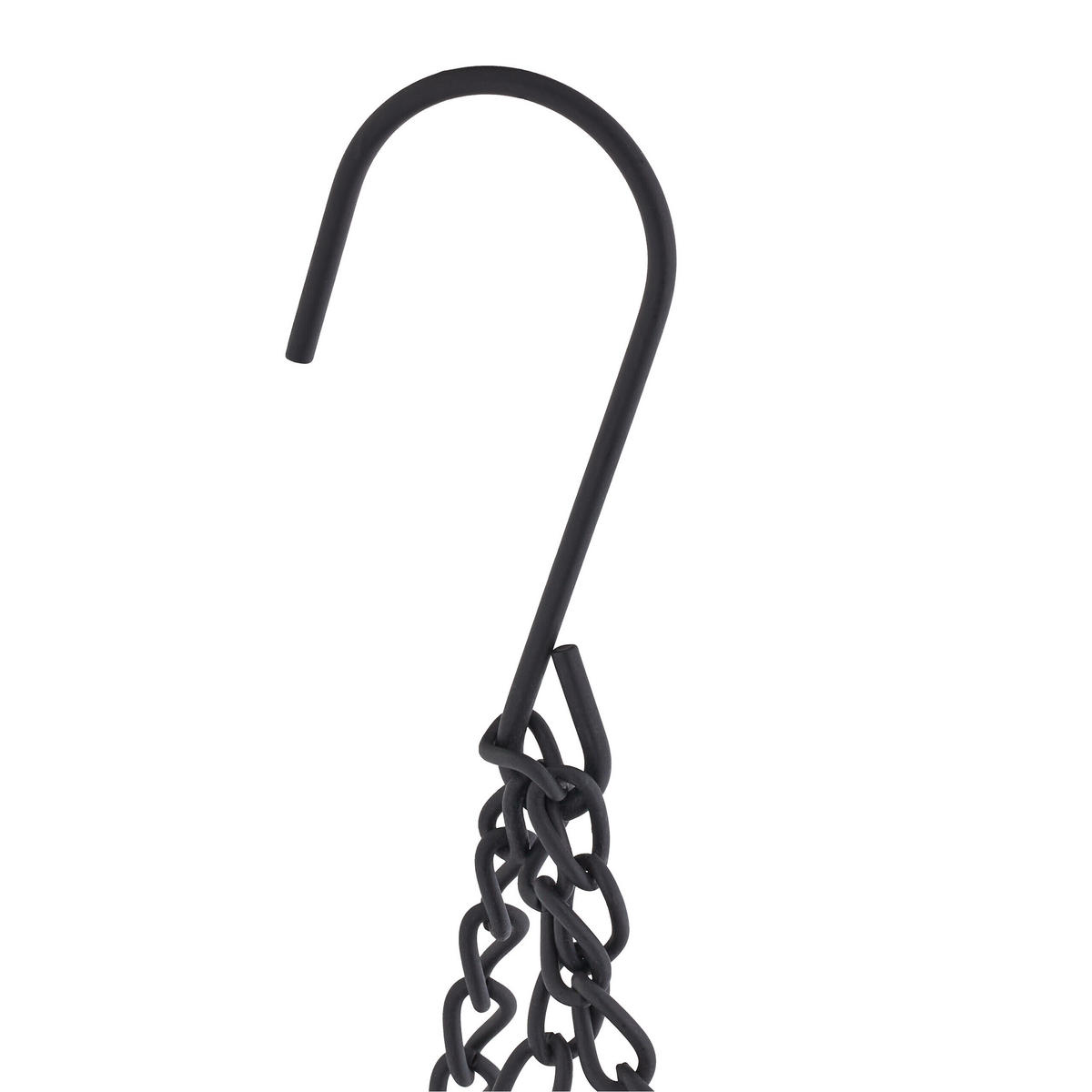 OBSTKORB - Schwarz, Metall (28/73cm) - Relaxdays