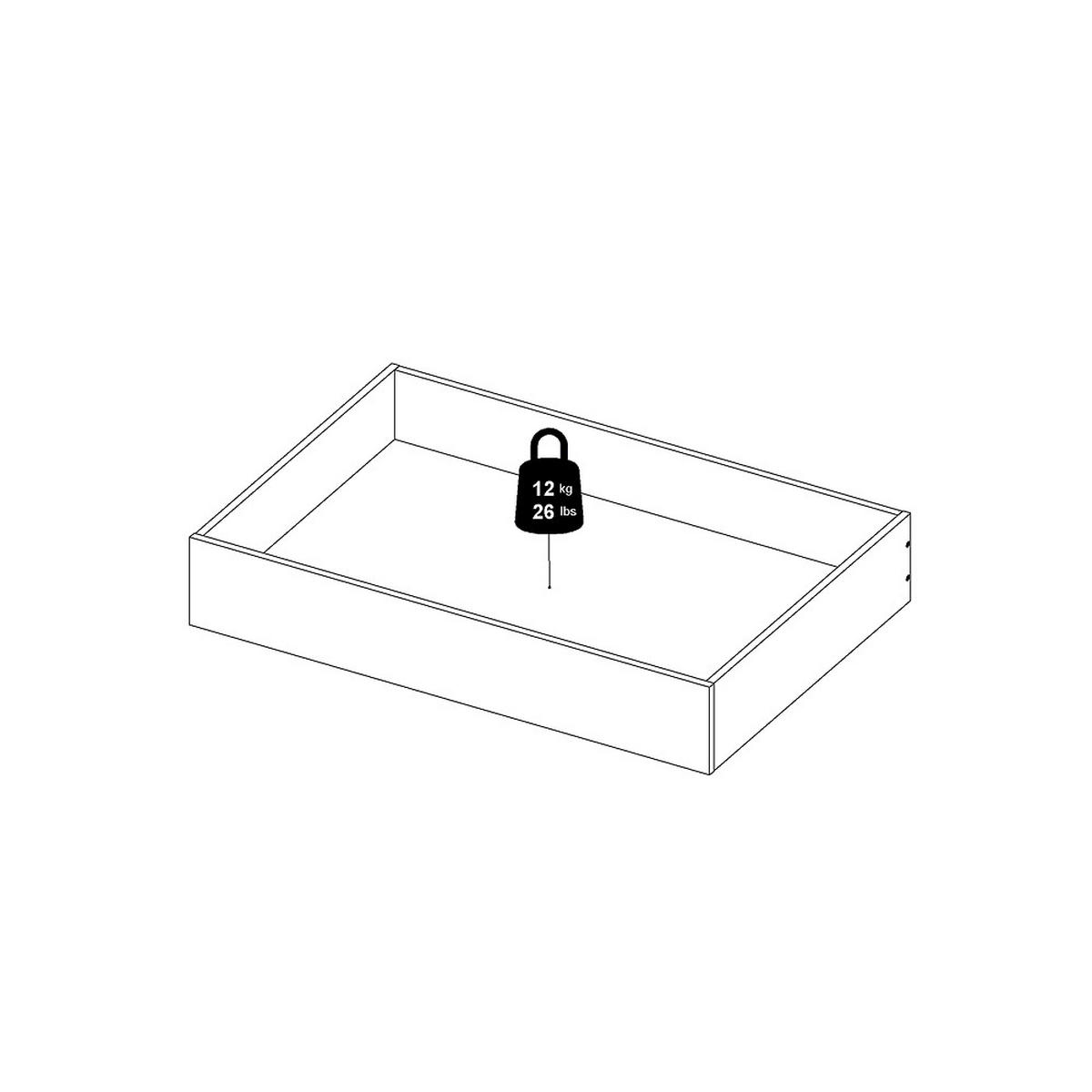BETTSCHUBLADEN, Nada, Schwarz, Spanplatte foliert, 99 x 67 x 18 cm - Schwarz, Holzwerkstoff - ebuy24