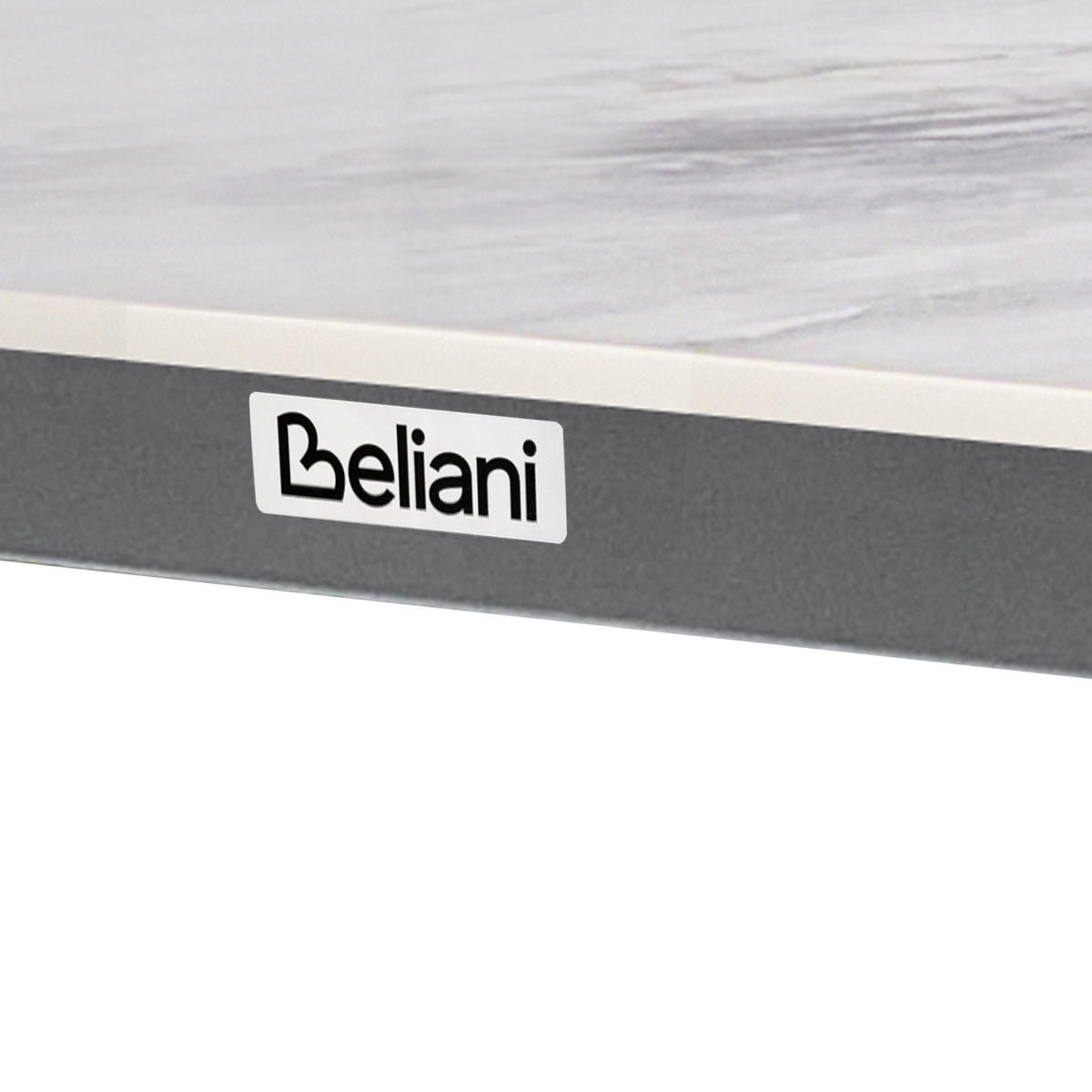 GARTENTISCH 180/90 cm Stein Grauer Marmor Feletto - Grau, Stein (180/90/76cm) - Beliani