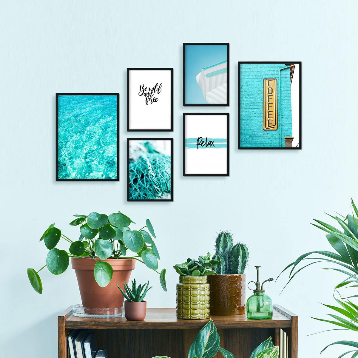 POSTER Set Mit 6 Sommertag A3 & A4 Rahmenlos - Klar, Papier (29/3cm) - Nacnic