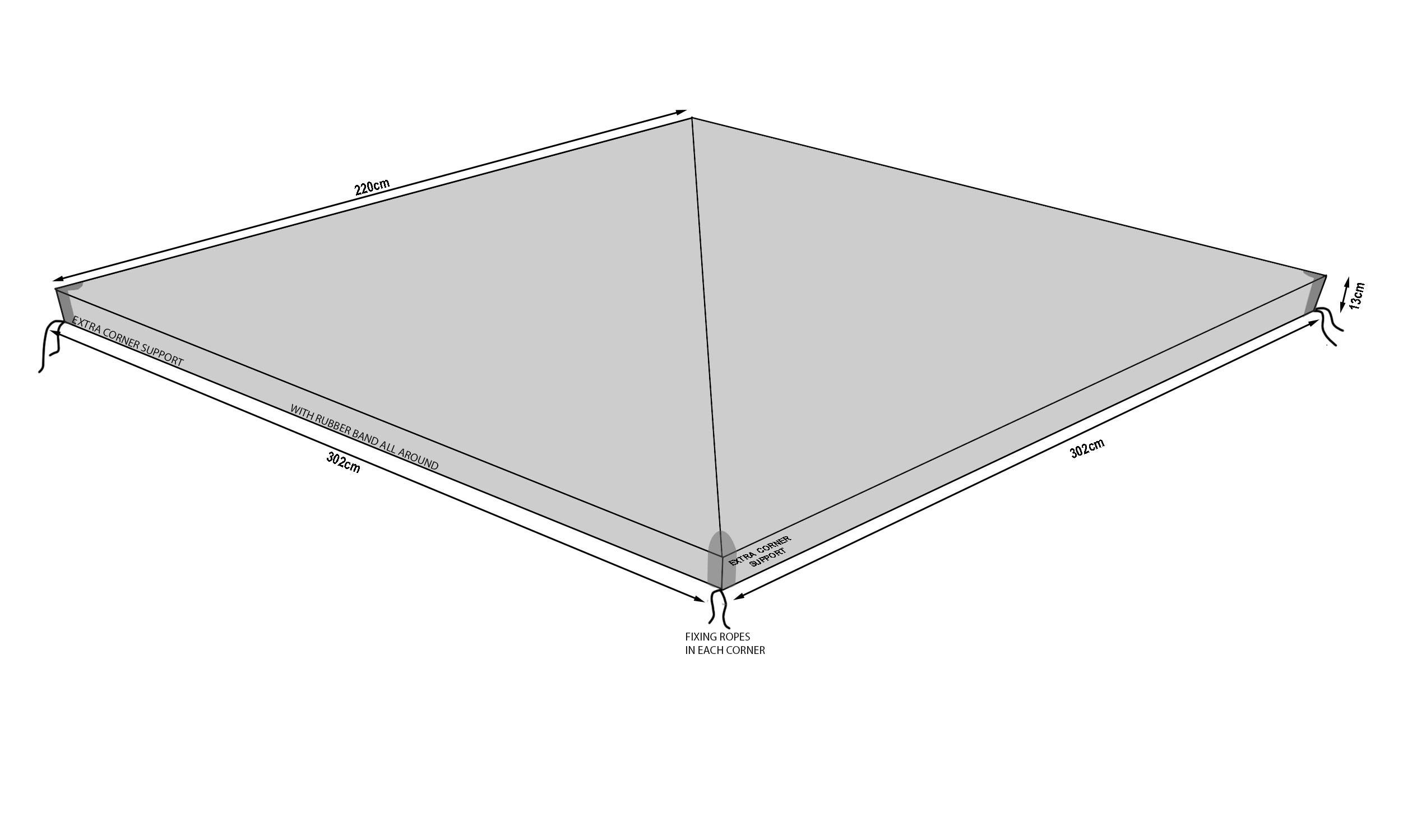PAVILLON Schutzhaube 3x3m Transparent Nizza - Transparent, Kunststoff (300/1/300cm) - QUICK STAR