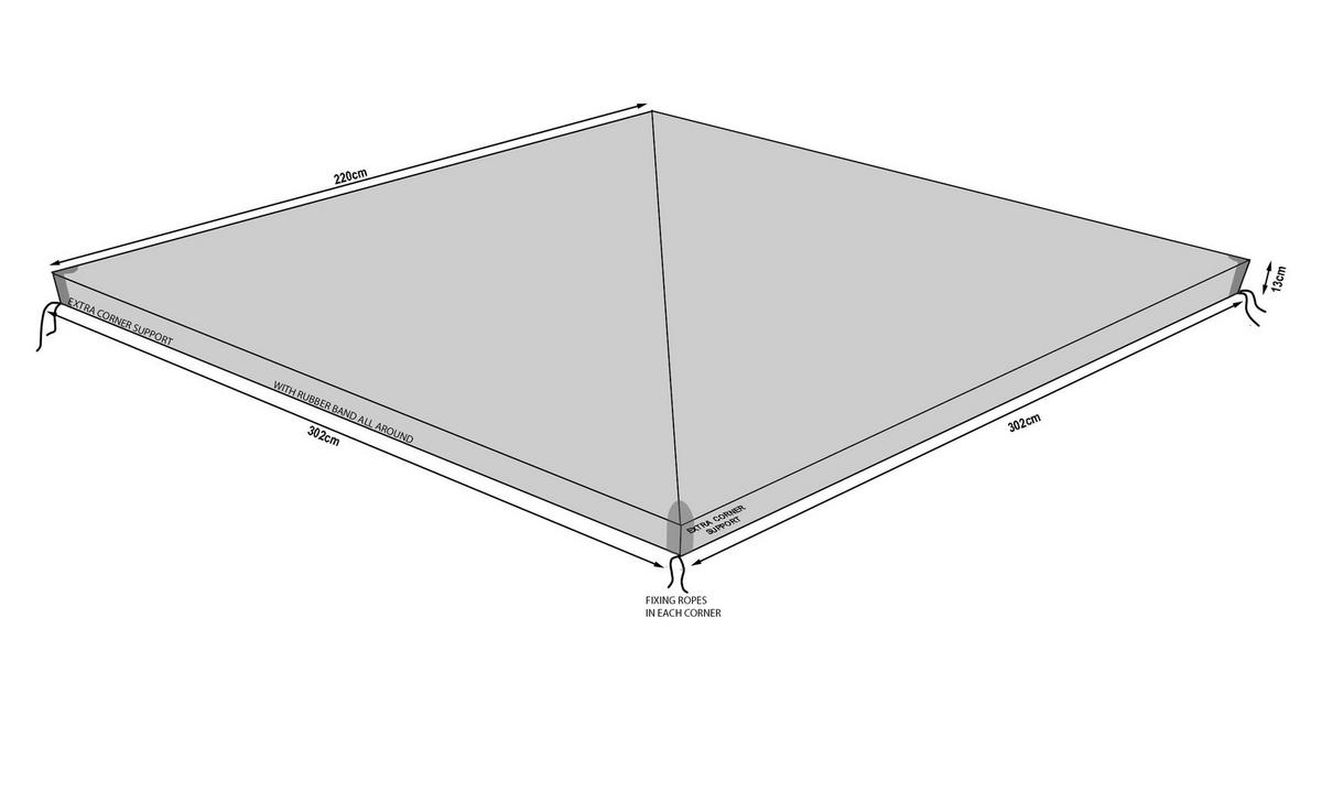 PAVILLON Schutzhaube 3x3m Transparent Nizza - Transparent, Kunststoff (300/1/300cm) - QUICK STAR