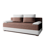 SCHLAFSOFA Atlanta - Braun + Weiß - Braun/Weiß, Holz (200/90/96cm) - Möblo