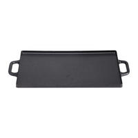 GRILLPFANNE aus Gusseisen mit Antihaftbeschichtung in Schwarz Wendbar einfache Reinigung komfortables Kochen 50 cm x 23 x 2 cm 3,62 kg - Schwarz, Metall (23/50/2cm) - Livingandhome