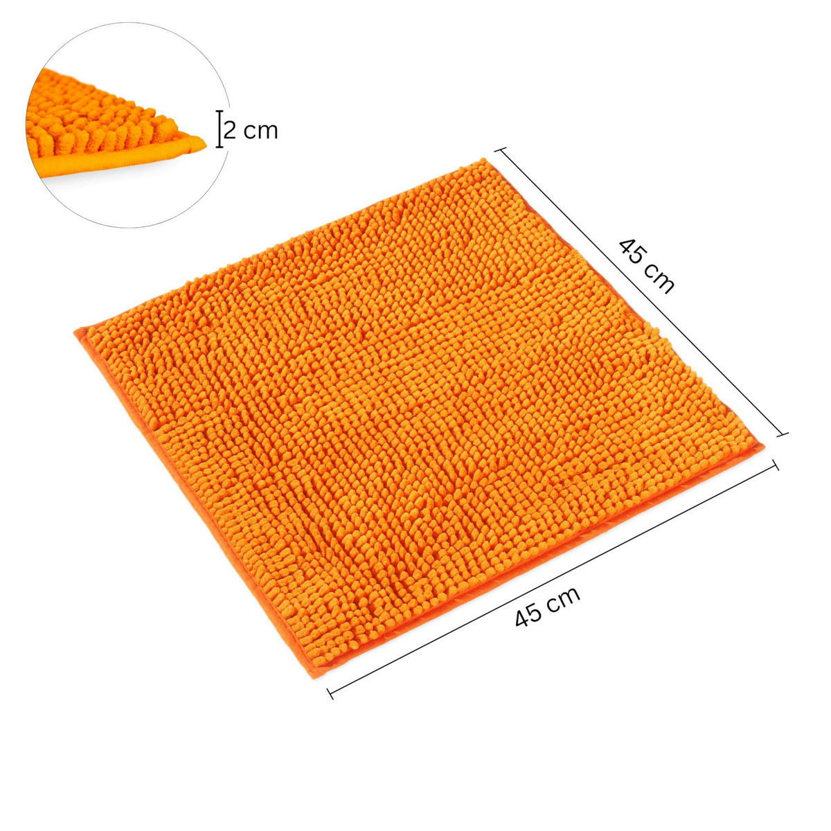 BADEMATTE PARIS - Orange, Textil (45/45cm) - WohnDirect