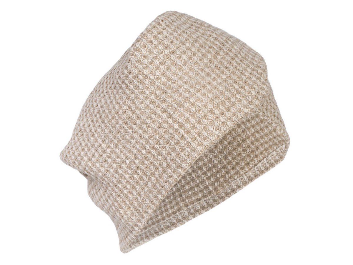 HAARTURBAN Leinen-Waffelpique One Size - Beige/Naturfarben, Textil (24/24/70cm) - beties Heimtextil
