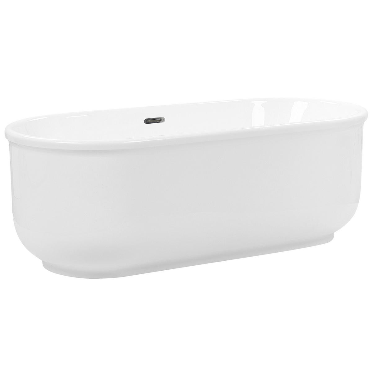 BADEWANNE FREISTEHEND 80x170x59 cm weiß Pinel - Weiß, Kunststoff (80/59/170cm) - Beliani