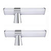 SPIEGELLEUCHTE Wiesbaden(2er-set) 30/6.8/12.8 cm - Chromfarben, Kunststoff (30/6.8/12.8cm) - Nettlife
