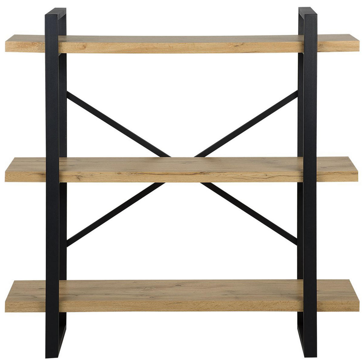 REGAL 3 Fächer Timber - Hellbraun, Holzwerkstoff (111/111/35cm) - Beliani