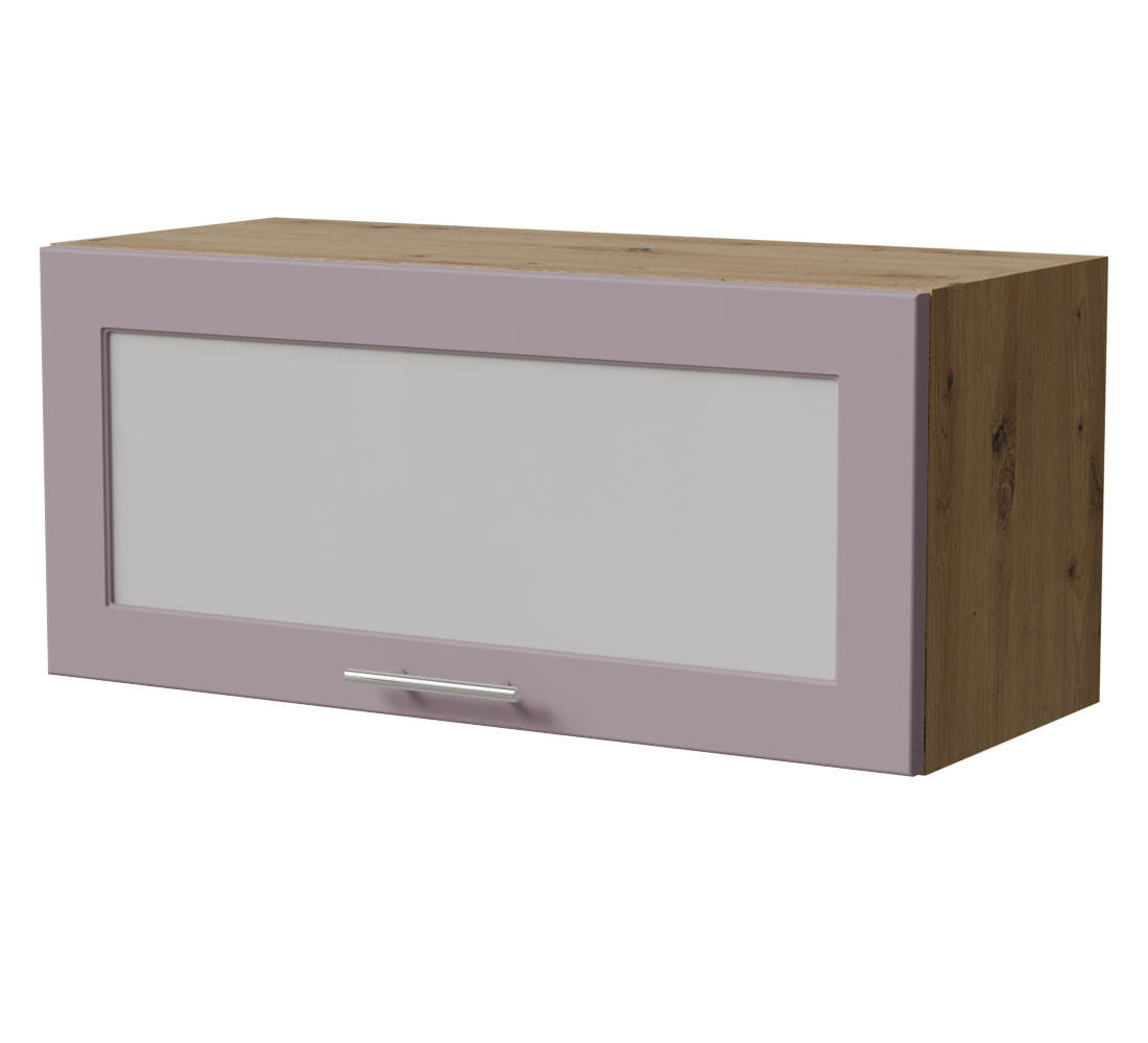 KLAPPHÄNGESCHRANK Bari W4BS/80 WKF Eiche Artisan / RAL 4009 pastellviolett 80 / 32,5 / 36cm Blum Aventos - Violett/Eiche Artisan, Holz/Holzwerkstoff (80/36/32.5cm) - Feldmann-Wohnen
