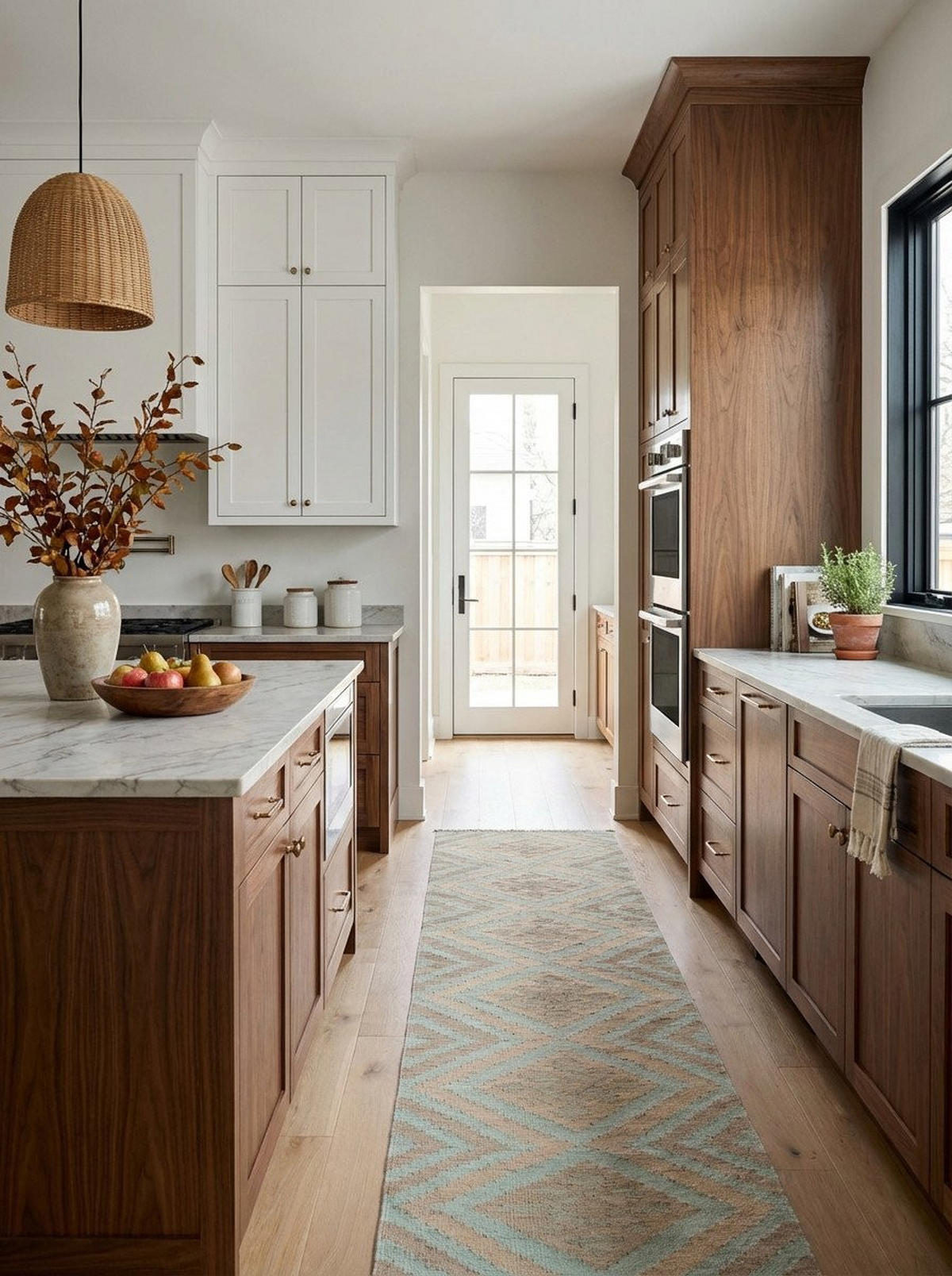 HANDWEBTEPPICH Kelim Gashgai Grün 210/57 cm - Grün, Textil (57/210cm) - Looma