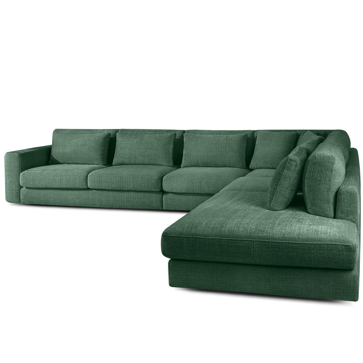 ECKSOFA XL rechts VERUS - Grün, Holz/Holzwerkstoff (377/328cm) - KONSIMO®