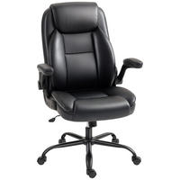 CHEFSESSEL DE-11779 klappbare Armlehnen, höhenverstellbar & Wippfunktion Schwarz - Schwarz, Metall (72/114/79cm) - ComfortXL