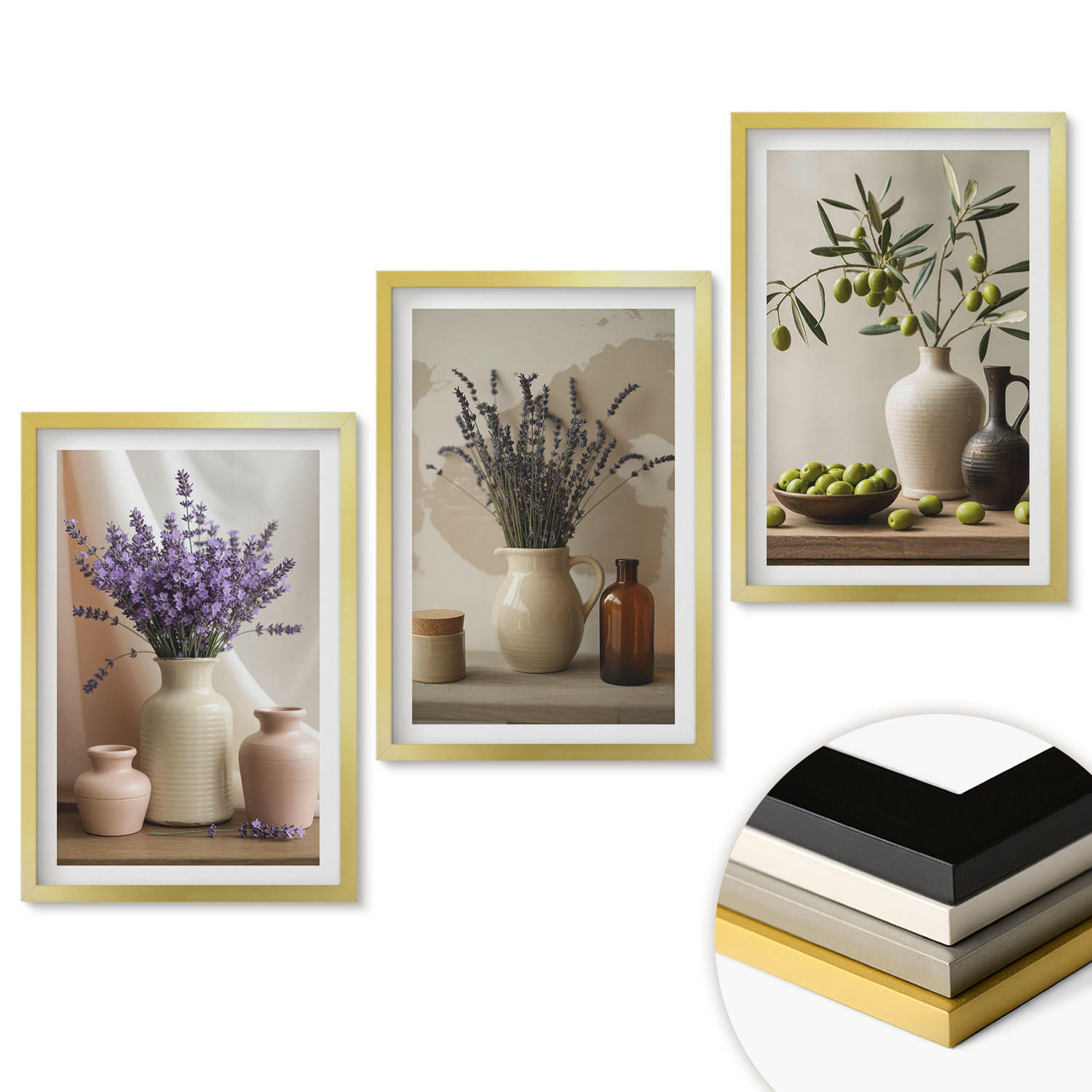 ArtPrintCave Wandbilder Gold 40x60 cm
