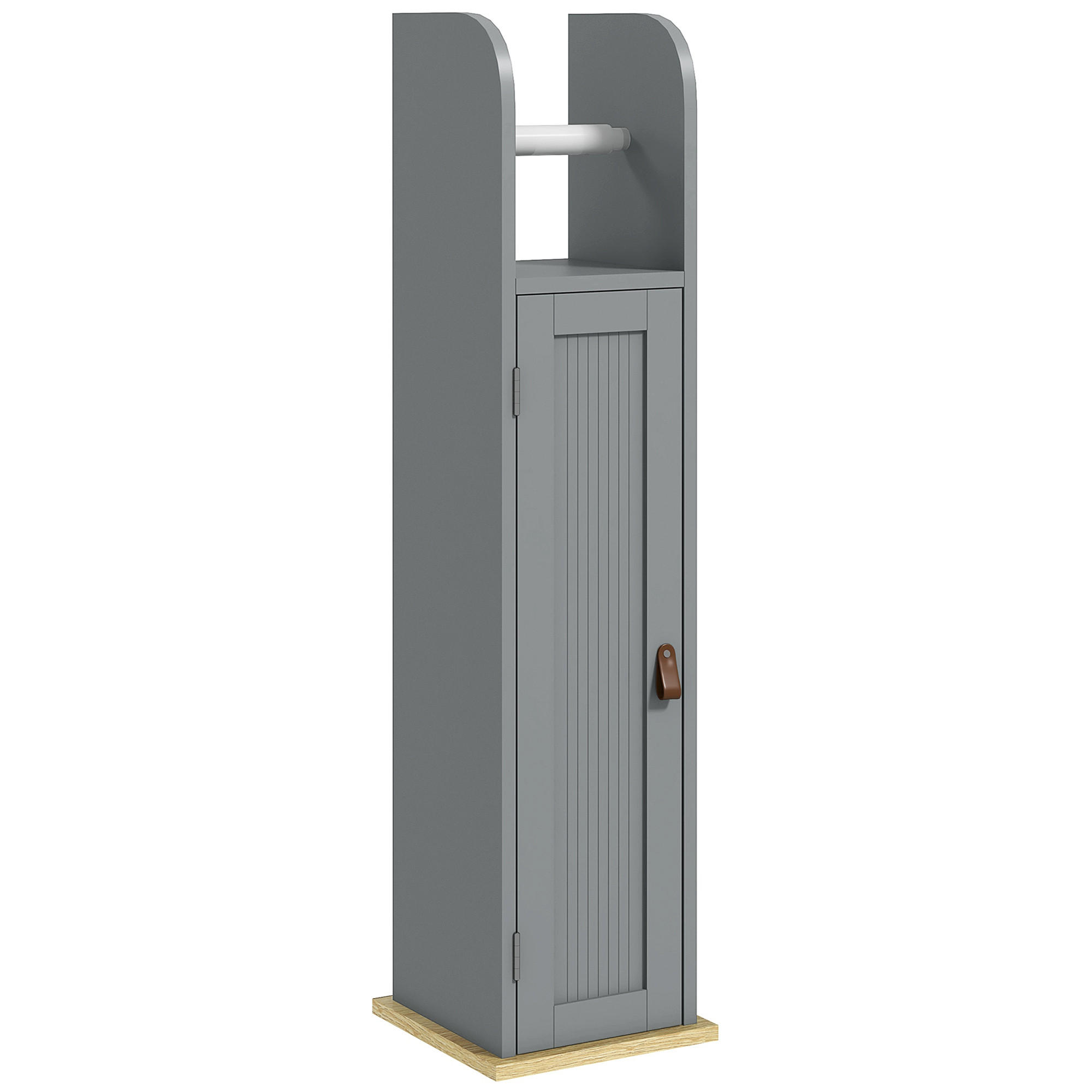 BADEZIMMERSCHRANK Grau 20/20/80 cm - Hellgrau, Kunststoff (20/80/20cm) - PANGIVO